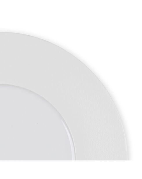 Lot de 6 grandes assiettes plates Solène blanches - 29 cm