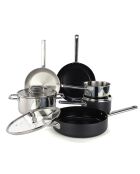 Set aus 9 Teilen Épure Aluminium und Edelstahl silber/schwarz