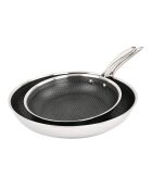 Hera Triplex-Bratpfannen mit Antihaftbeschichtung, Schwarz/Silber, 24/32 cm, 2 Stück
