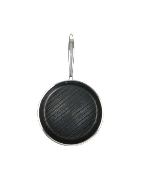 Hera Triplex-Bratpfannen mit Antihaftbeschichtung, Schwarz/Silber, 24/32 cm, 2 Stück