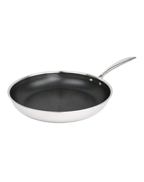 Hera Triplex-Bratpfannen mit Antihaftbeschichtung, Schwarz/Silber, 24/32 cm, 2 Stück