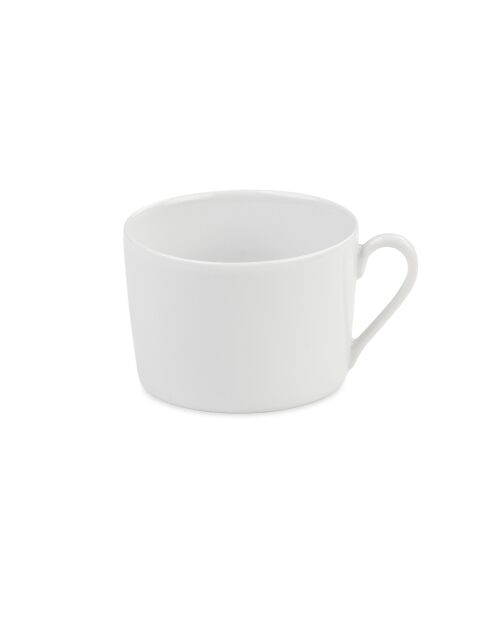 Lot de 6 tasses à café avec soucoupes Solène blanches - 12cl
