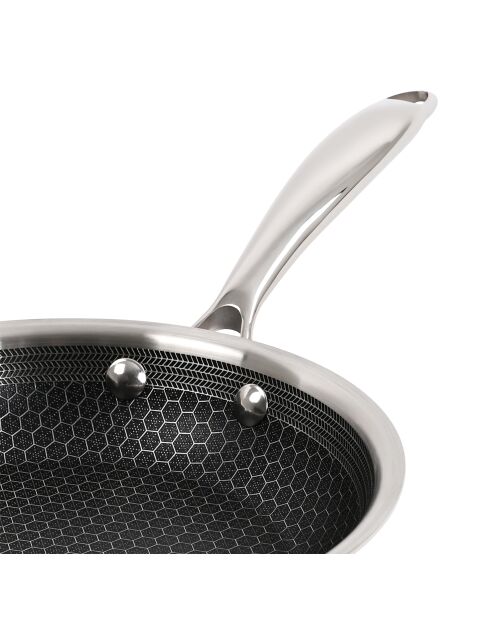 Hera Triplex-Bratpfanne mit Antihaftbeschichtung, Schwarz/Silber, 32 cm