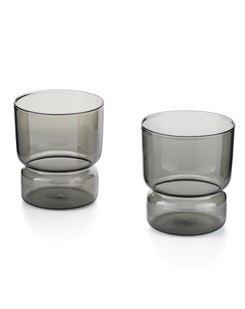 Lot de 2 Verres Ambra gris - 30cl