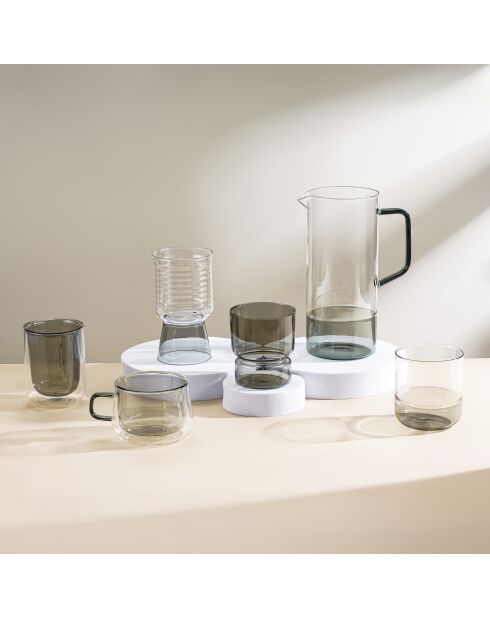 Lot de 2 Verres Ambra gris - 30cl