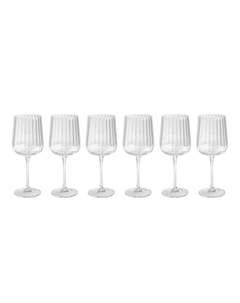 Set di 6 bicchieri da vino bianco Cléo in vetro cristallino trasparente - 33cl