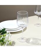 Lot de 6 verres à vin blanc Cléo en verre cristallin transparent - 33cl