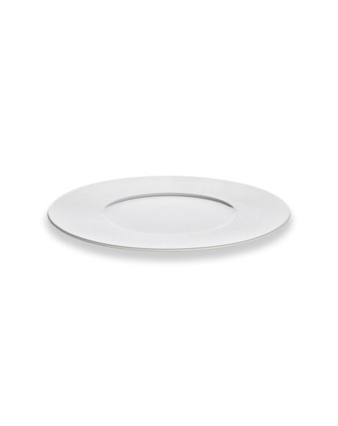 Lot de 6 assiettes à dessert Solène blanches - 23,5 cm