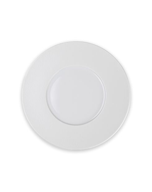Lot de 6 assiettes à dessert Solène blanches - 23,5 cm