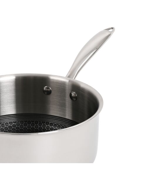Cazo antiadherente Hera triplex negro/plateado - 16 cm