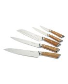 Block mit 5 Harmony-Messern aus Holz und Bambusschneidebrett Holz/Bambus