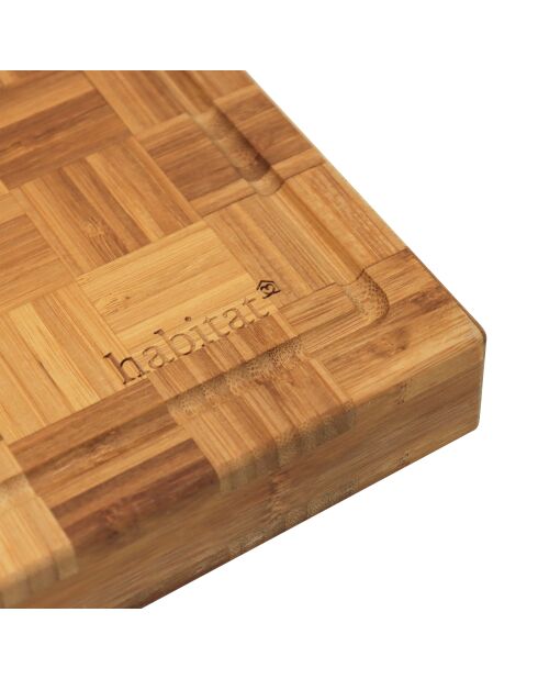 Bloque de 5 cuchillos Orionis de acero inoxidable y tabla de cortar de bambú o bambú plateados