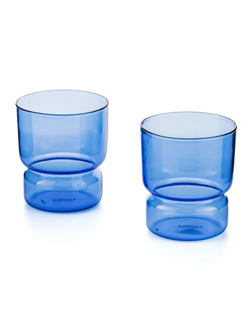 Lot de 2 Verres Ambra bleu - 30cl