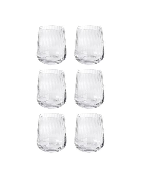 Set di 6 bicchieri da acqua Cléo in cristallo trasparente - 35cl