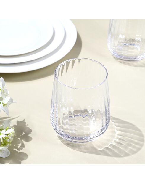 Set di 6 bicchieri da acqua Cléo in cristallo trasparente - 35cl