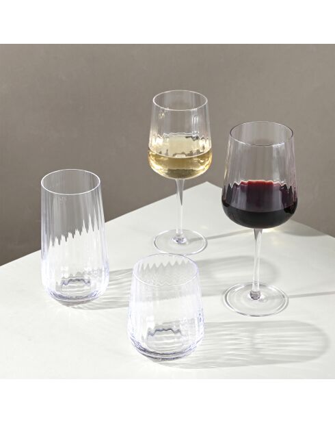 Lot de 6 verres à eau Cléo en verre cristallin transparent - 35cl