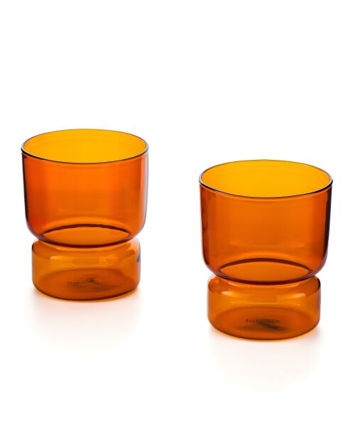 Lot de 2 Verres Ambra orange - 30cl