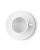 Lot de 6 tasses à thé avec soucoupes Solène blanches - 22cl