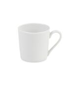 Lot de 6 tasses à thé avec soucoupes Solène blanches - 22cl