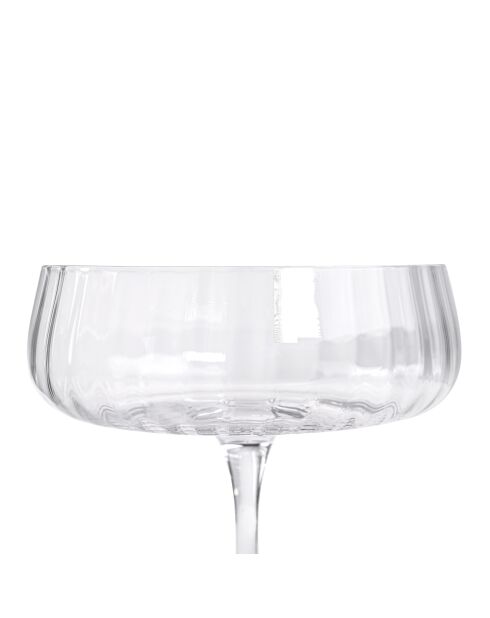 Set di 6 coppette da gelato Cléo in vetro cristallino trasparente - 28cl