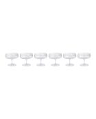 Set di 6 coppette da gelato Cléo in vetro cristallino trasparente - 28cl