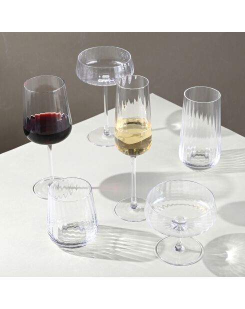 Set di 6 coppette da gelato Cléo in vetro cristallino trasparente - 28cl