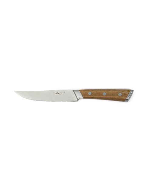 Lot de 6 couteaux à steak Neva bois