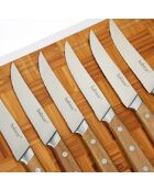 Lot de 6 couteaux à steak Neva bois