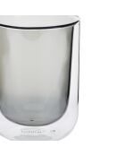 Lot de 2 Tasses Ambra double paroi en verre grises - 20cl