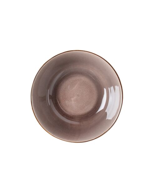 Lot de 6 bols Tokyo en grès réactif marron