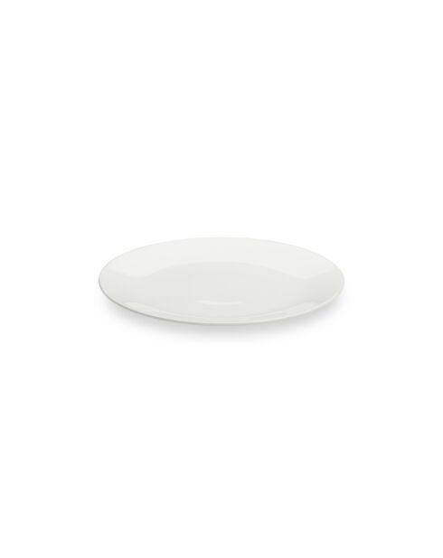 Lot de 6 assiettes dessert Taidu II en bone china blanc - 20,4 cm