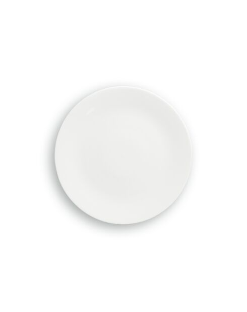 Lot de 6 assiettes dessert Taidu II en bone china blanc - 20,4 cm