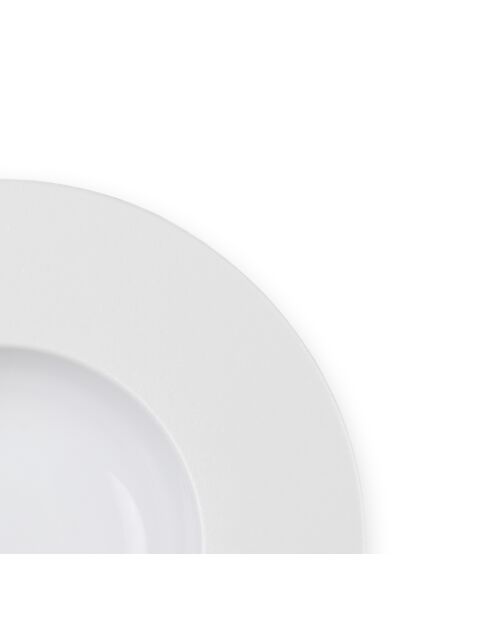 Lot de 6 assiettes creuses Solène blanches - 23 cm
