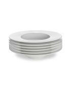 Lot de 6 assiettes creuses Solène blanches - 23 cm