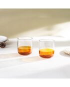Lot de 2 Verres Ambra orange - 34cl