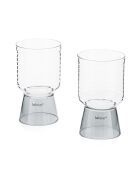 Set di 2 bicchieri Ambra grigi - 35cl