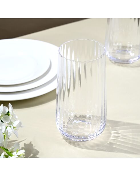 Set di 6 bicchieri Cléo orangeade in vetro cristallino trasparente - 50cl