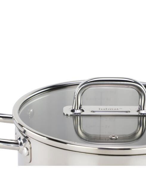 Épure verzilverde roestvrijstalen kookpot - 24 cm/5,1 L