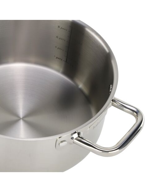 Épure verzilverde roestvrijstalen kookpot - 24 cm/5,1 L