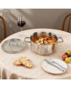 Épure verzilverde roestvrijstalen kookpot - 24 cm/5,1 L