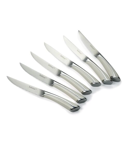 Lot de 6 couteaux à steak Ivora blanc