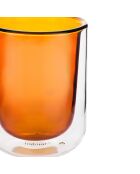 Lot de 2 Tasses Ambra double paroi en verre orange - 20cl