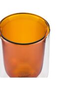 Lot de 2 Tasses Ambra double paroi en verre orange - 20cl