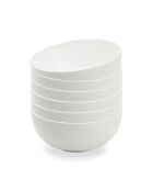 Lot de 6 bols Taidu II en bone china blancs - 16,5 cm