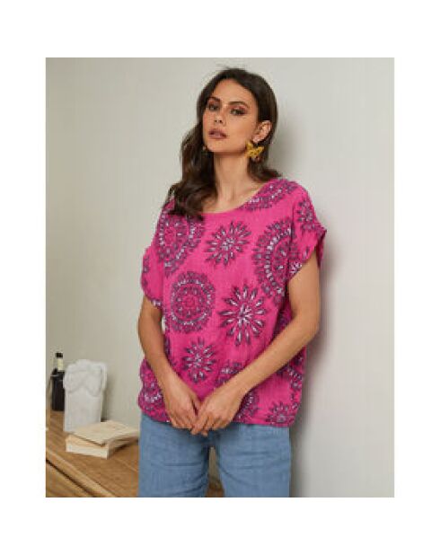 Top Spine fucsia