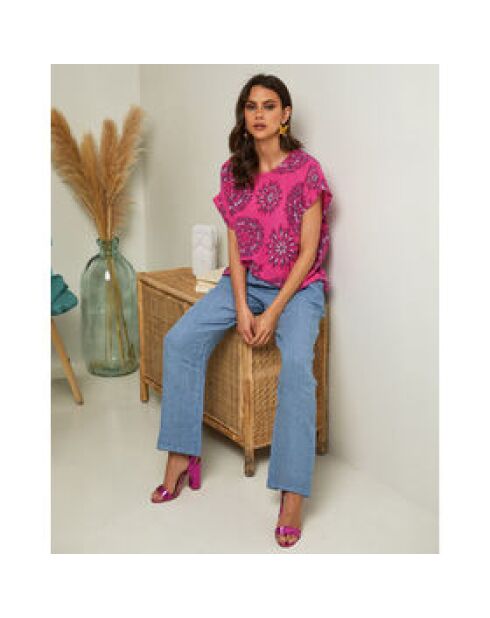 Top Spine fucsia