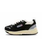 Hyperway Low-Top-Sneaker für Herren aus schwarzem und silbernem Veloursleder und Mesh