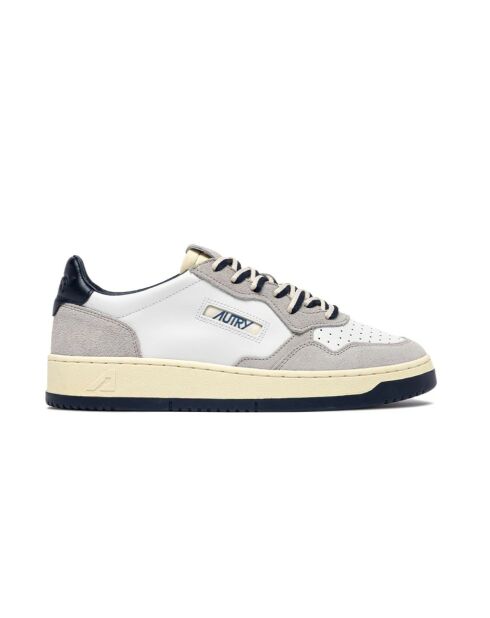 Lage sneakers van leer en suède van Space, wit en damp van Medalist
