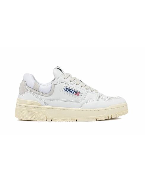 Weiße Low-Top-Sneaker aus Multimaterial von CLC