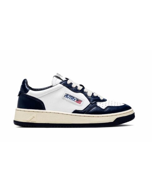 Lage sneakers van Medalist in wit en blauw